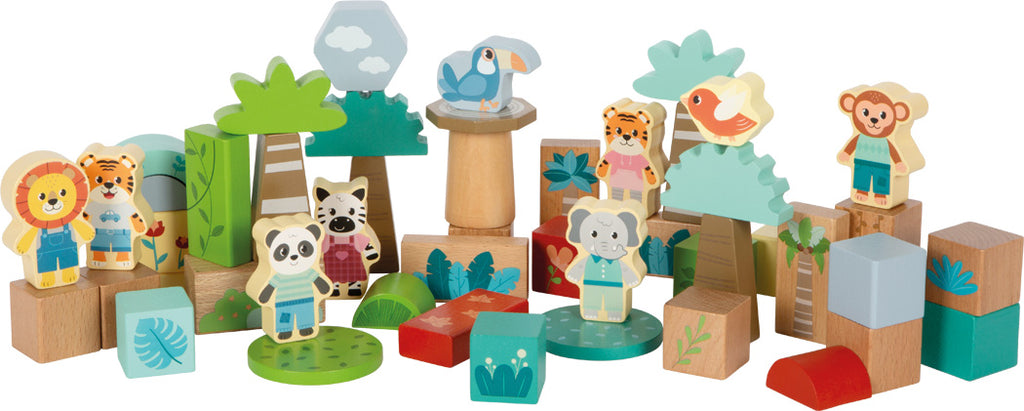 Blocs de construction en bois « Jungle Friends »