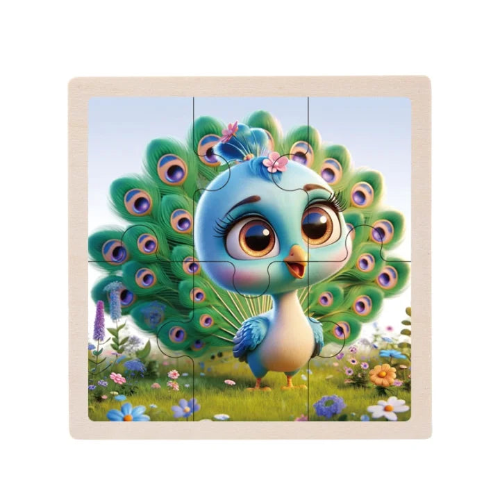 Puzzle en bois animaux