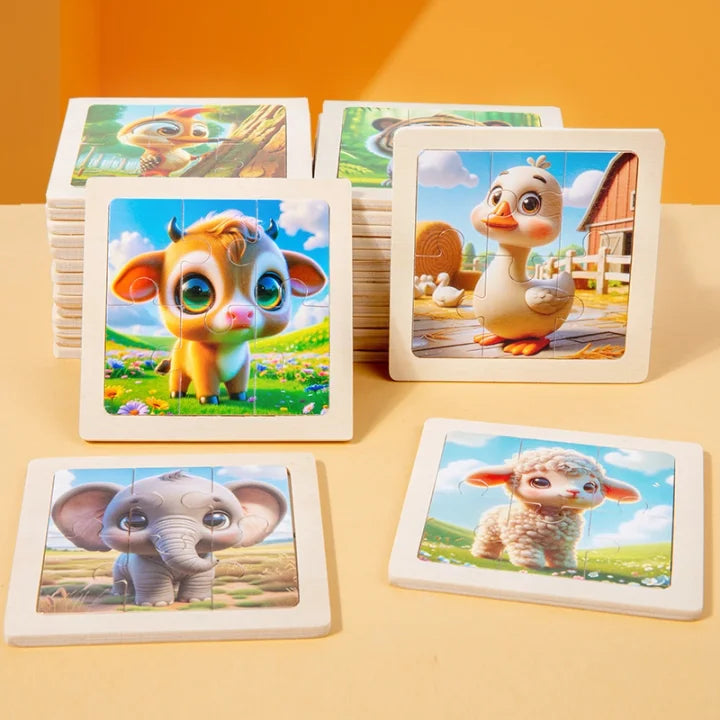 Puzzle en bois animaux