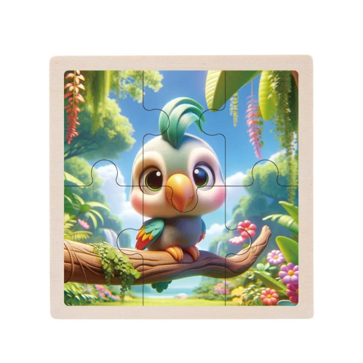 Puzzle en bois animaux
