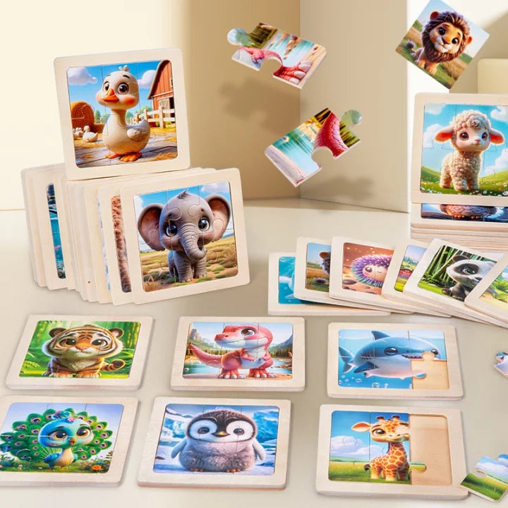 Puzzle en bois animaux