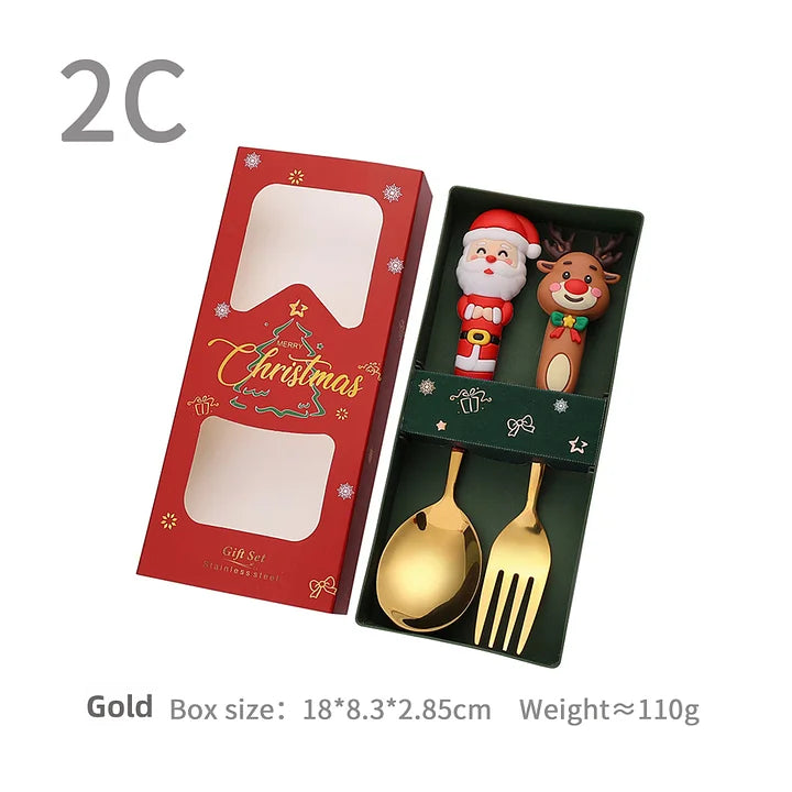 Ensemble de cuillère de Noël -
