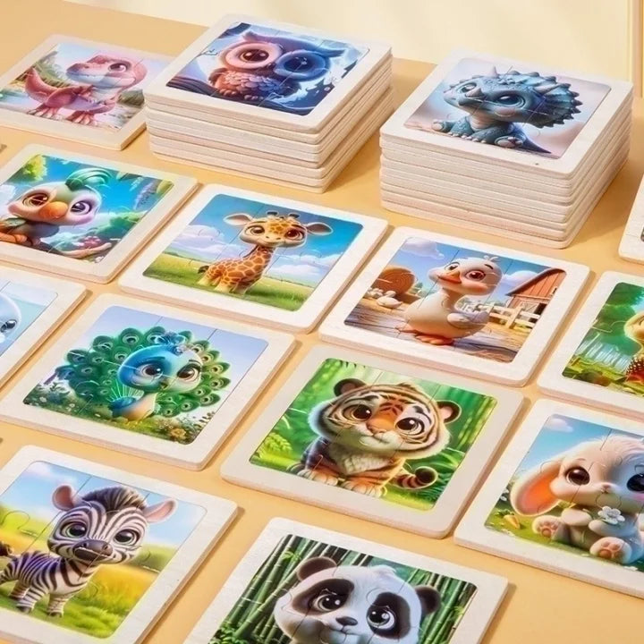 Puzzle en bois animaux