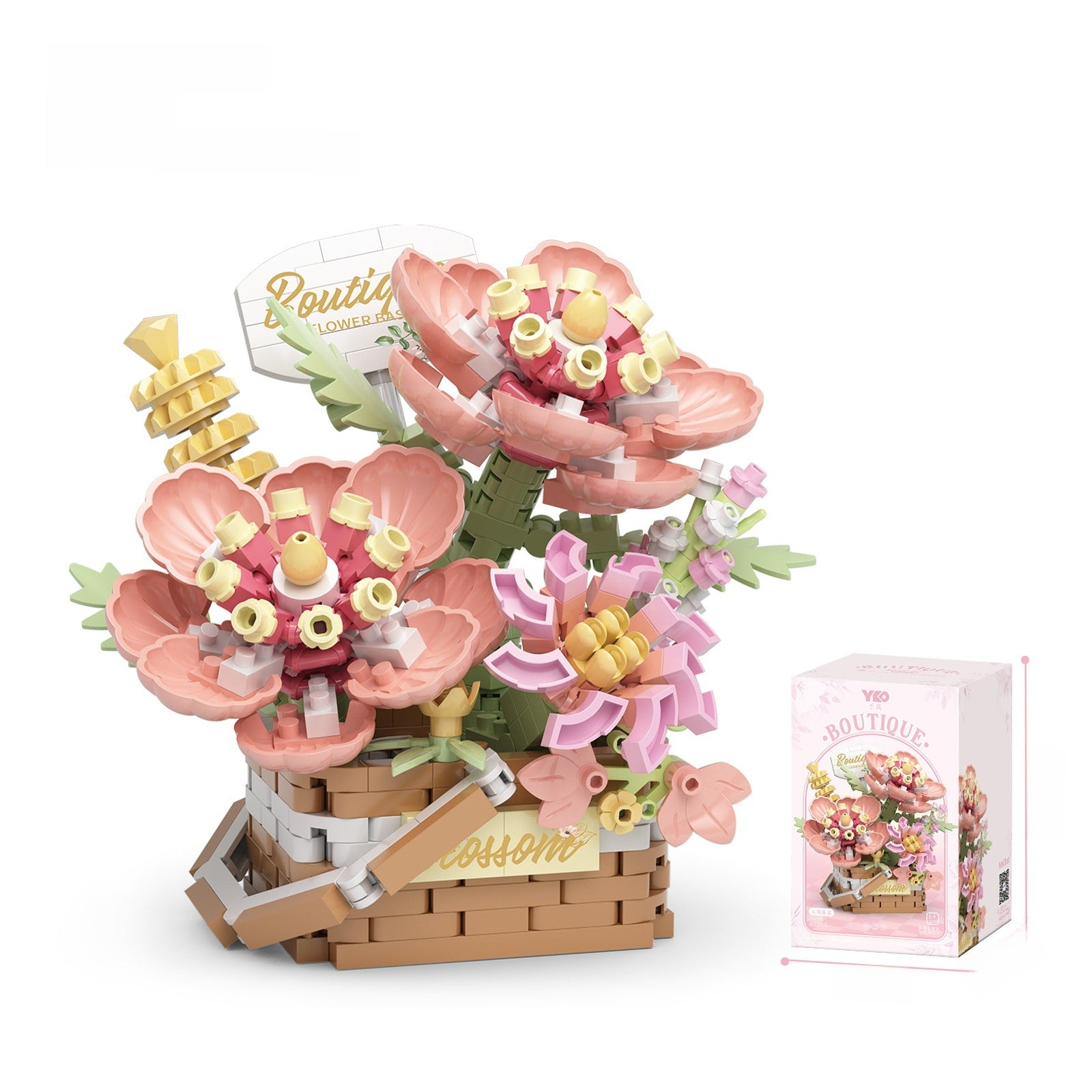 Collection de paniers à fleurs en MINI briques à construire P2297