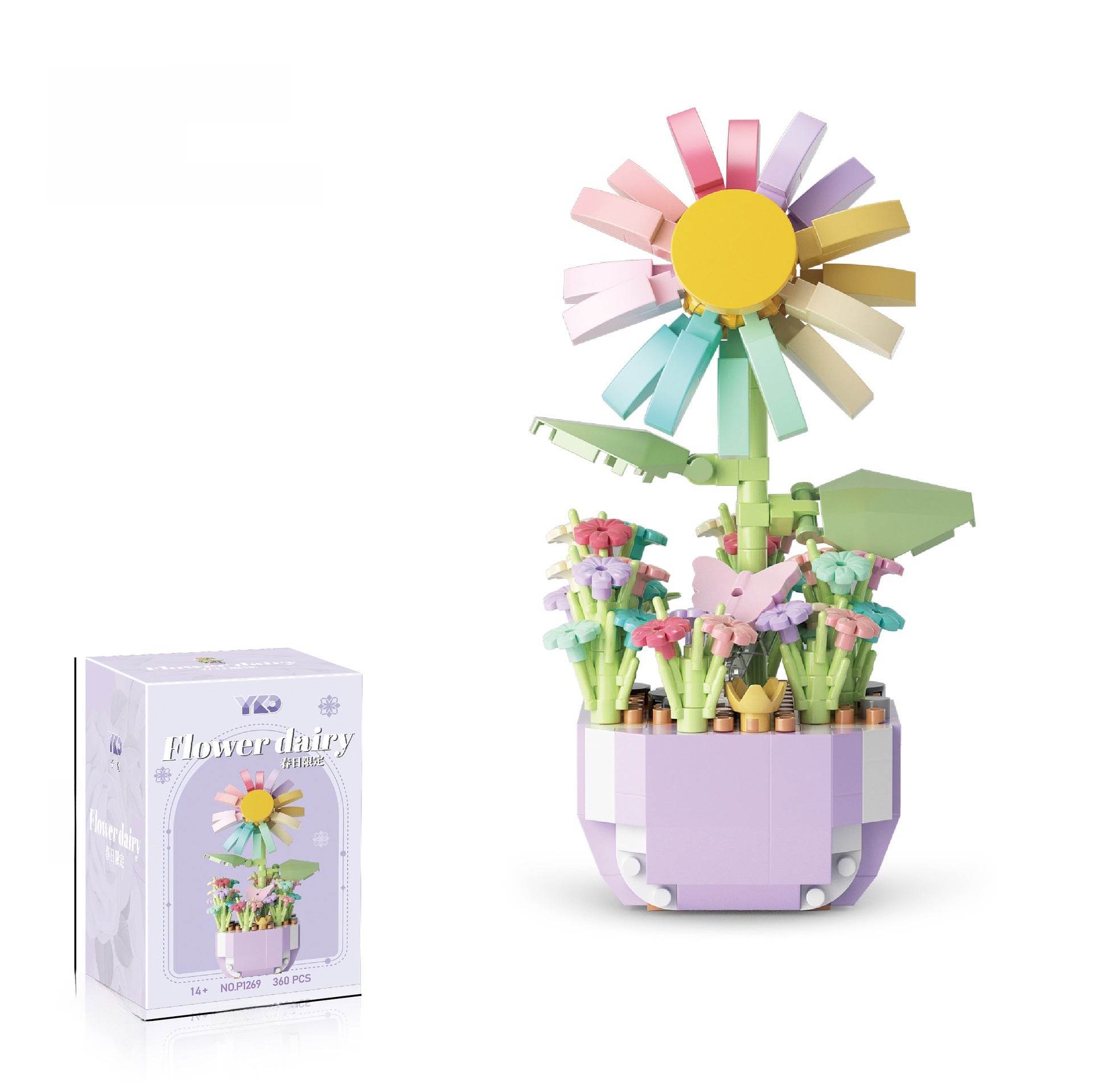 Fleurs en MINI briques à construire soi-même P1269