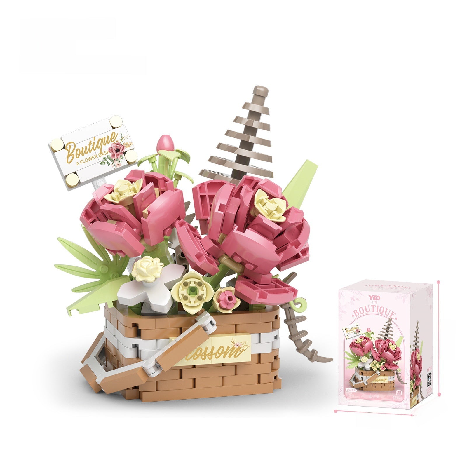 Collection de paniers à fleurs en MINI briques à construire P2297