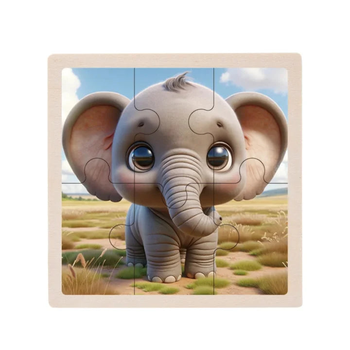 Puzzle en bois animaux